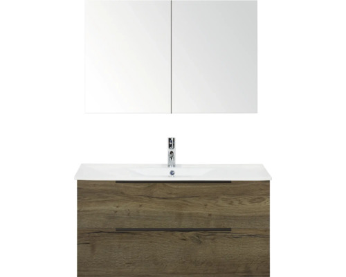 Waschtisch mit Unterschrank und Spiegelschrank für das Badezimmer