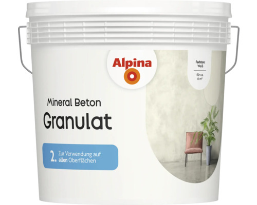 Eimer mit Alpina Mineral Beton Granulat Farbe