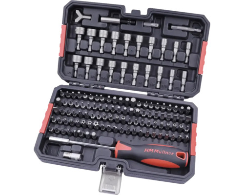 Bit-Set HM-Müllner, 1/4", 122-tlg. HM Müllner Werkzeugkoffer mit diversen Bits und Schraubendreher