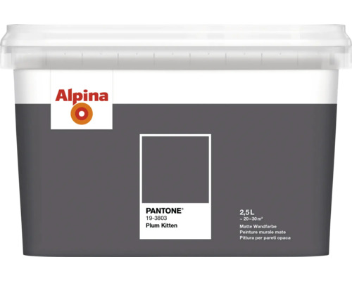 Alpina Wandfarbe Pantone 19-3803 plum kitten 2,5l Alpina Farbe, Matte Wandfarbe, 2,5 Liter Eimer