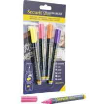 Securit Kreidemarker Set mit vier Stiften und einem einzelnen Kreidemarker