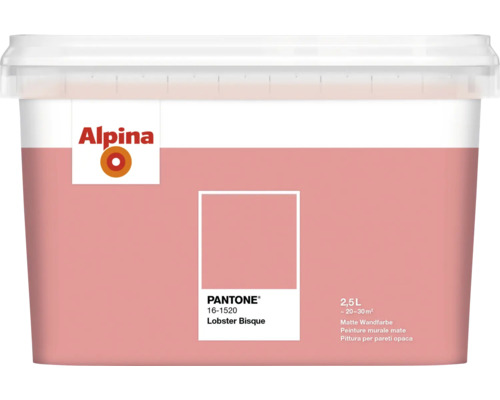 Alpina Wandfarbe Pantone 16-1520 lobster bisque 2,5l Alpina Lobster Bisque matte Wandfarbe im 2,5 Liter Eimer