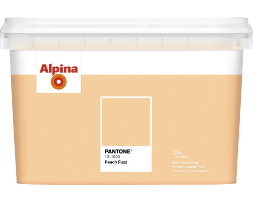 Alpina Wandfarbe Pantone 13-1023 peach fuzz 2,5l Alpina Wandfarbe Peach Fuzz, 2,5 Liter, Gebinde