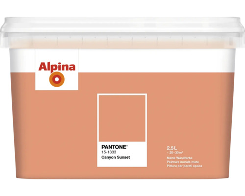 Alpina Wandfarbe Pantone 15-1333 canyon sunset 2,5l Alpina Wandfarbe Canyon Sunset, 2,5 Liter, matte Innenfarbe