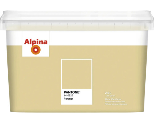 Alpina Wandfarbe Pantone 14-0925 parsnip 2,5l Alpina Wandfarbe im Eimer, Farbton Pastinake, 2,5 Liter