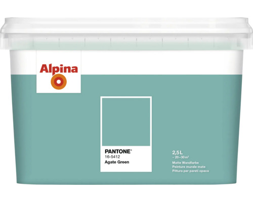 Alpina Wandfarbe Pantone 16-5412 agate green 2,5l Alpina Farbe Agate Green, 2,5 Liter Eimer