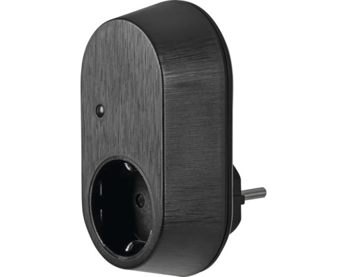 Schwarze Smart Home Steckdose für den Innenbereich