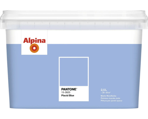 Alpina Wandfarbe Pantone 15-3920 placid blue 2,5l Alpina Wandfarbe Placid Blue, 2,5 Liter Eimer