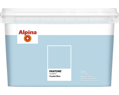 Alpina Wandfarbe Pantone 13-4411 crystal blue 2,5l Alpina Farbe Crystal Blue im Eimer, 2,5 Liter