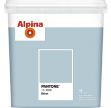 Eimer mit Alpina Wandfarbe, Farbton Ether, Inhalt fünf Liter