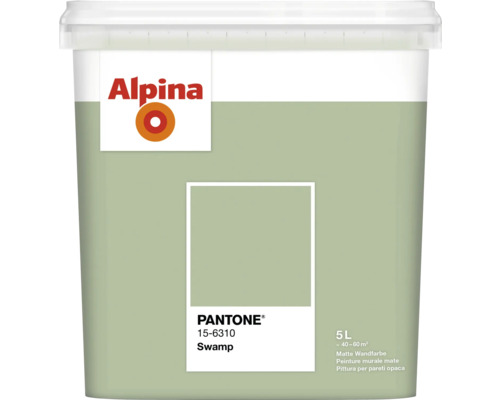 Alpina Wandfarbe Pantone 15-6310 swamp 5l Alpina Wandfarbe, 5 Liter Gebinde