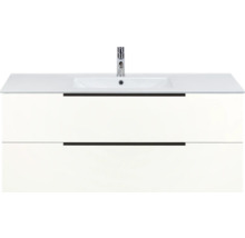 Waschtischunterschrank mit zwei Schubladen und Aufsatzwaschbecken