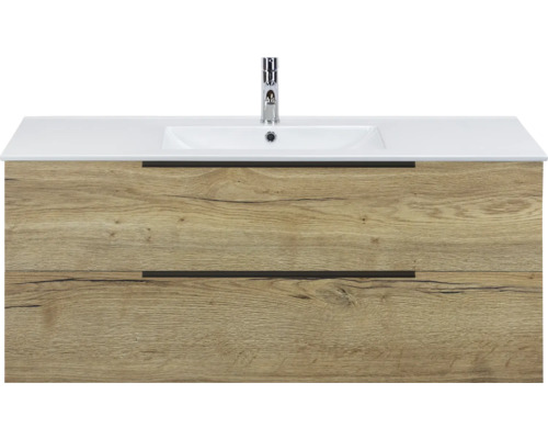 Waschtischunterschrank mit Waschbecken und Armatur