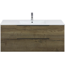 Waschtischunterschrank mit Waschbecken und zwei Schubladen