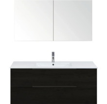 Waschtischkombination mit Waschbeckenunterschrank, Waschbecken und Spiegelschrank