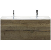 Waschtisch mit zwei Schubladen und zwei Armaturen