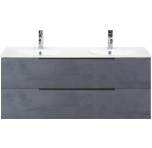 Waschtischunterschrank mit zwei Waschbecken und zwei Schubladen