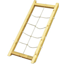 Kletterwand aus Holz mit Seilnetz für den Garten