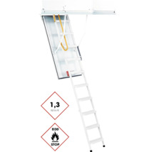 Einschubtreppe aus Metall mit Wärmedämmwert und Feuerwiderstandsklasse