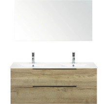 Badezimmermöbel-Set mit Waschtischunterschrank, Waschbecken und Spiegel