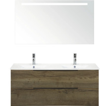 Waschtisch mit Spiegel und Beleuchtung für das Badezimmer