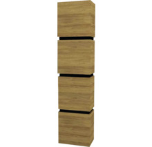 Dekosäule aus Holz mit schwarzem Zwischenraum