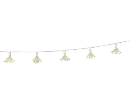 Lichterkette mit Lampen in Blütenform