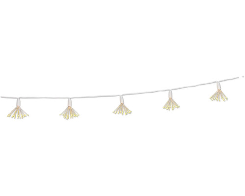 Lichterkette mit Lampen im Blüten-Design