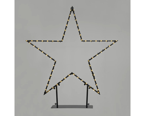 Leuchtfigur Lafiora Metallstern Solar 136 LEDs Lichtfarbe warmweiß inkl. 6 Stunden Timer Dekorativer Stern mit Leuchtdioden auf einem Ständer