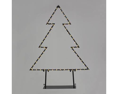 Leuchtfigur Lafiora Metallbaum Solar 124 LEDs Lichtfarbe warmweiß inkl. 6 Stunden Timer Dekorative Tannenbaum-Silhouette mit Beleuchtung für den Innenbereich