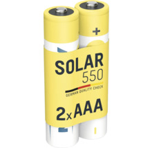 Zwei Solar 550 AAA Batterien