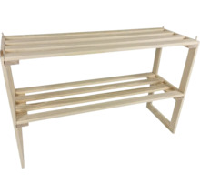 Schuhregal aus Holz mit zwei Ablagen