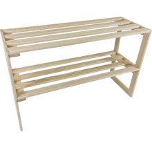 Schuhregal aus Holz mit zwei Ebenen