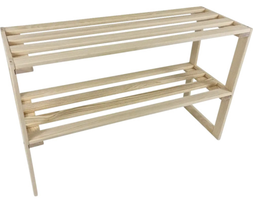 Schuhregal aus Holz mit zwei Ebenen