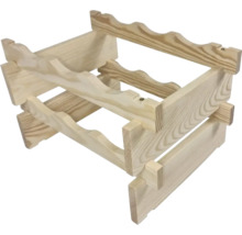 Weinregal aus Holz für zwölf Flaschen