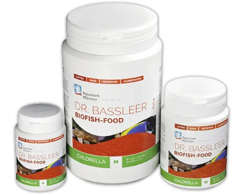 Aquariumfischfutter Aquarium Münster Dr. Bassleer Biofish Food Chlorella M 150 g, ⌀ 0,5 - 0,8 mm Drei Packungen Dr. Bassleer Biofish-Food Fischfutter