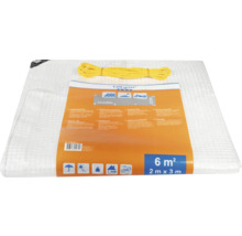 Abdeckplane, 2 Meter mal 3 Meter, inklusive Spannseil