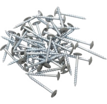 Silberne Schrauben mit Senkkopf