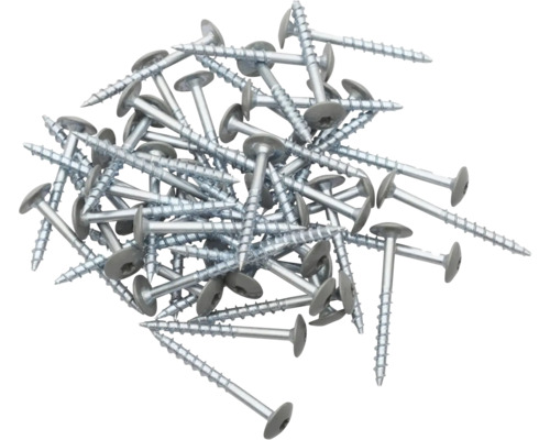 Silberne Schrauben mit Senkkopf