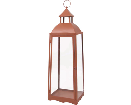 Dekorative Laterne aus Metall mit Glaseinsätzen und Tragegriff