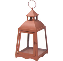 Dekorative Laterne mit Metallrahmen und Glaseinsätzen