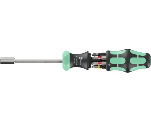 Schraubendreher inkl. Bitset WERA Kraftform Kompakt 27 RA 1, 1/4", 6-tlg. Wera Bit-Halter mit mehreren Bits