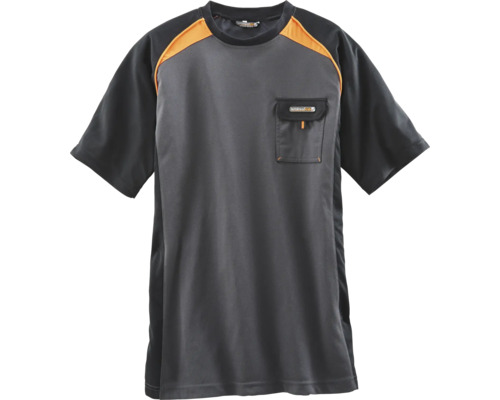 Graues Arbeits T-Shirt mit Brusttasche