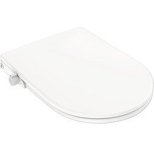 Weißer Toilettensitz mit Bidetfunktion