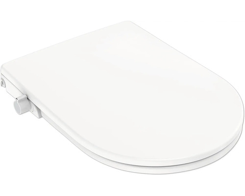 Weißer Toilettensitz mit Bidetfunktion