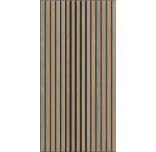 Holzpaneel mit vertikalen Lamellen für Wandgestaltung