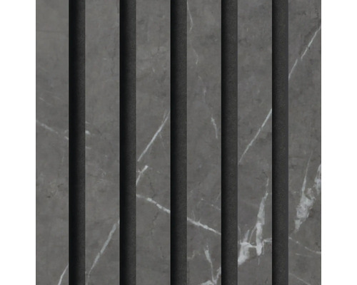 Dekorplatte mit Marmoroptik und Lamellen