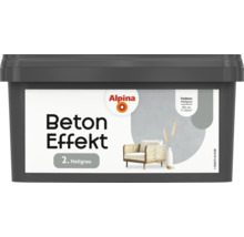 Alpina Beton Effekt Farbe Hellgrau im Eimer