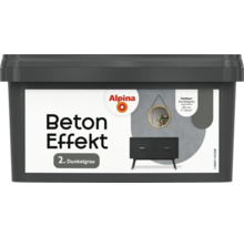 Alpina Beton Effekt Farbe Dunkelgrau im Eimer