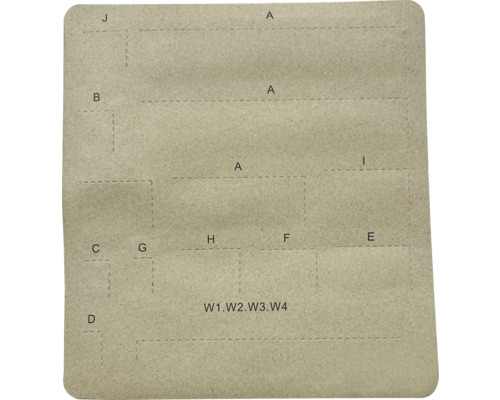 Vorlage mit verschiedenen Schnittmustern für Handwerksprojekte